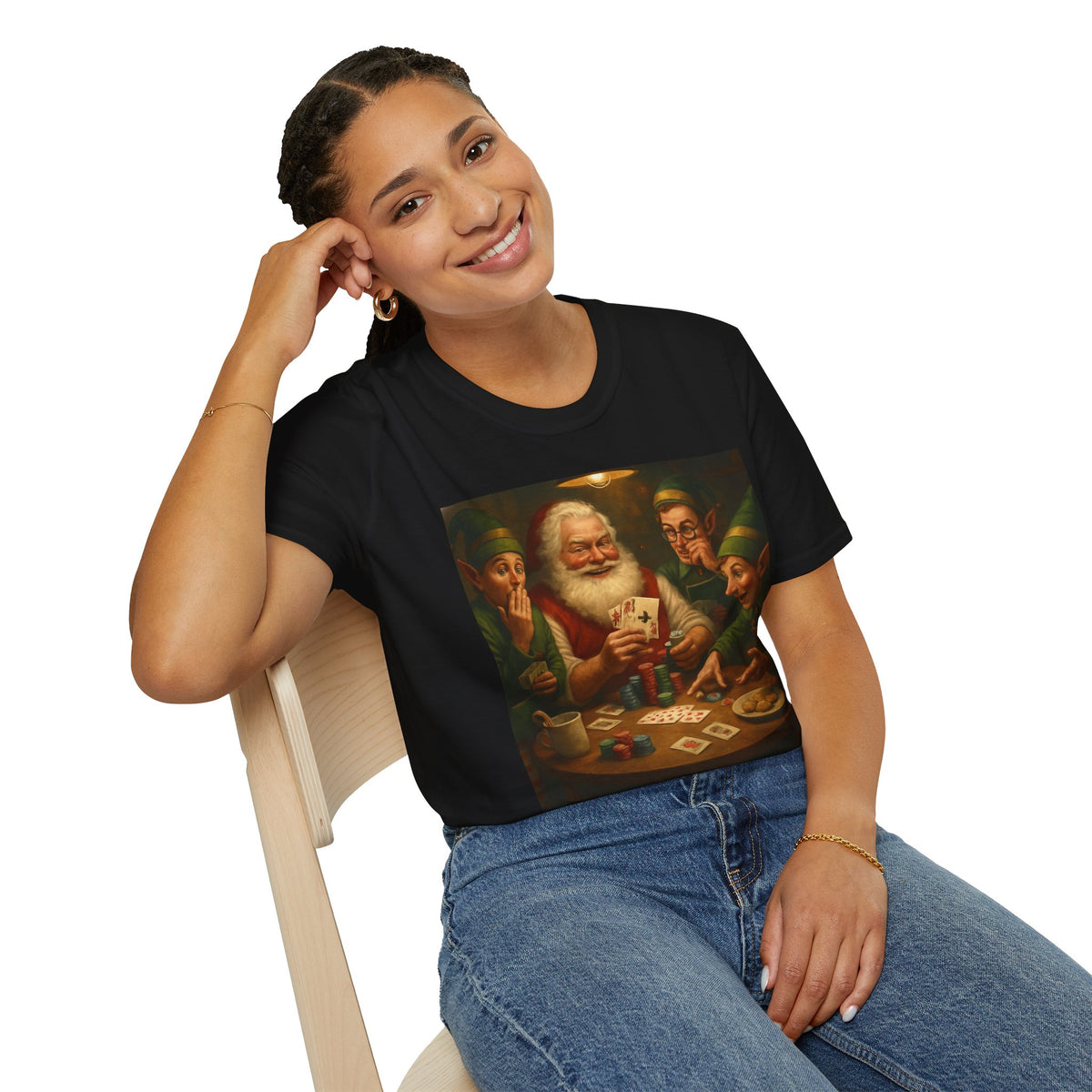 Santa Poker Night Christmas T-Shirt