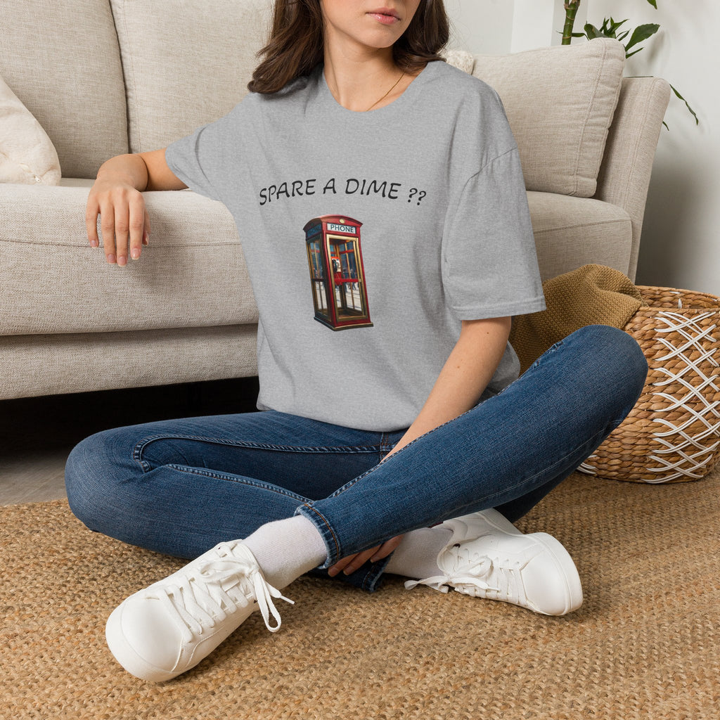Spare a Dime? Phone Booth Graphic T‑Shirt