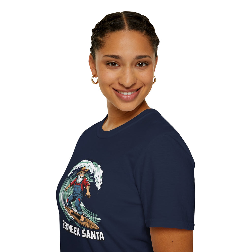 Redneck Santa T-Shirt — Surfing Santa Holiday Graphic Tee