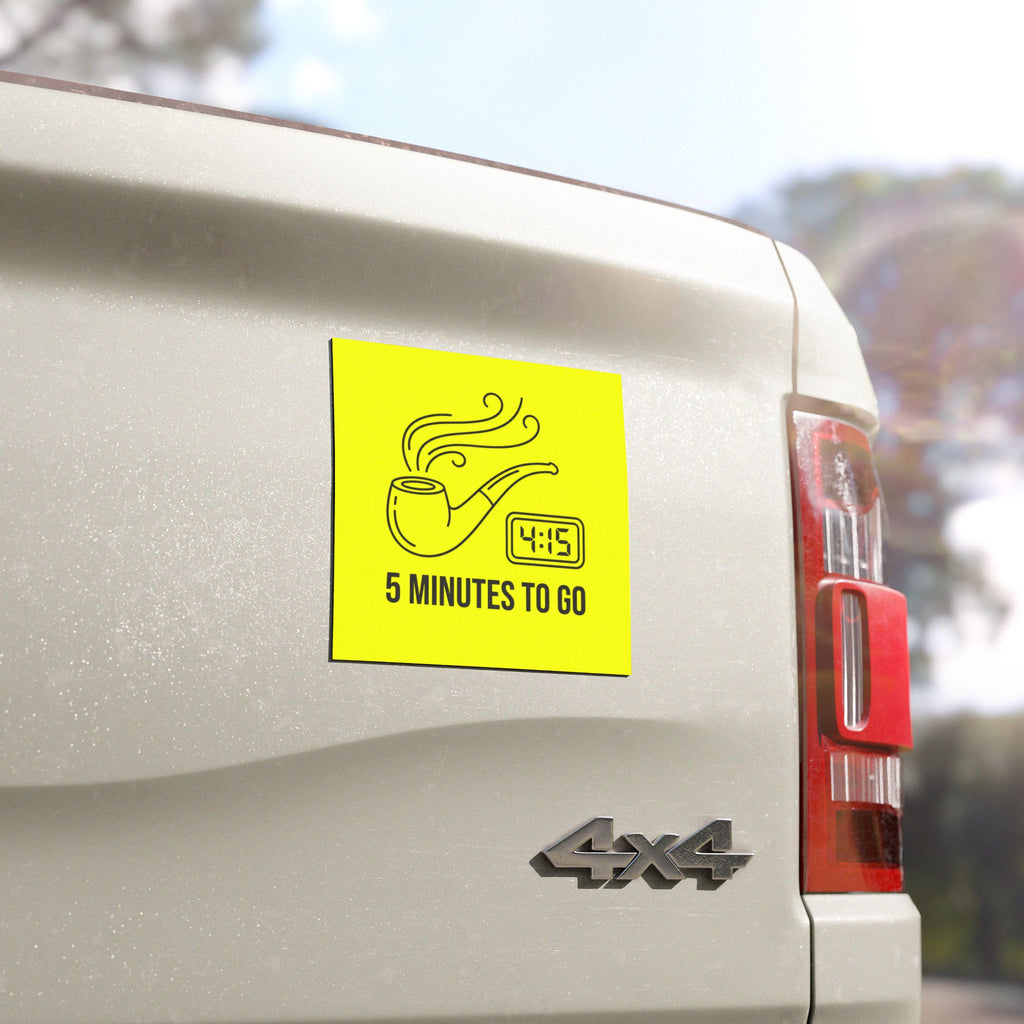 5 minutes to go Car Magnets