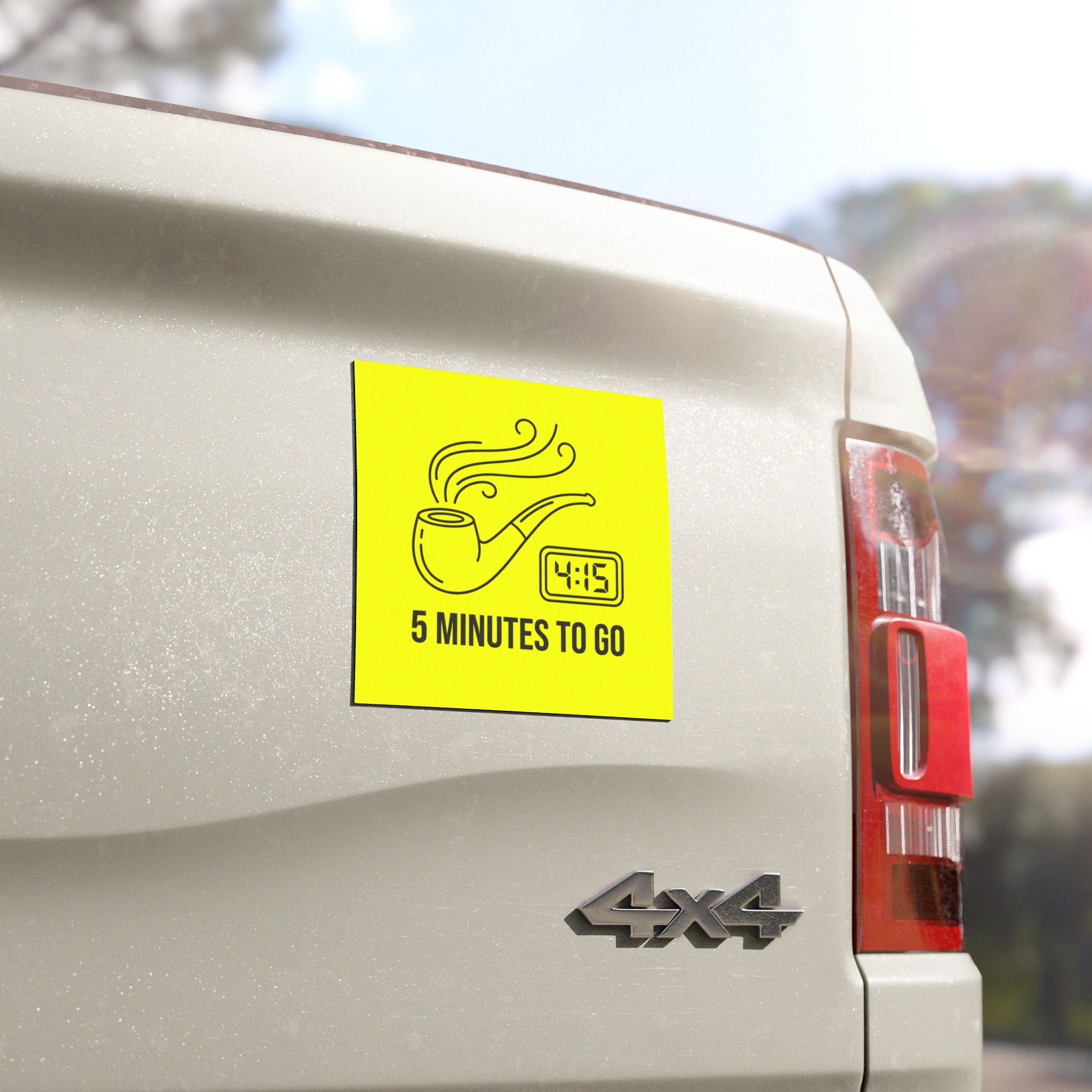 5 minutes to go Car Magnets