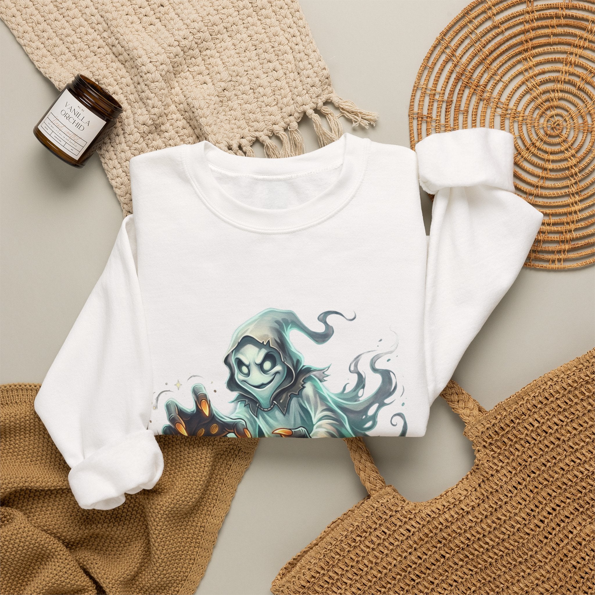 Treasure Ghost Halloween Crewneck Sweatshirt