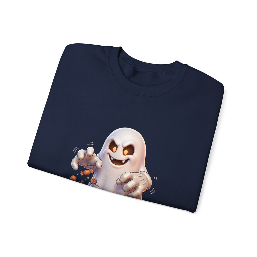 Candy Grabber Ghost Halloween Crewneck Sweatshirt