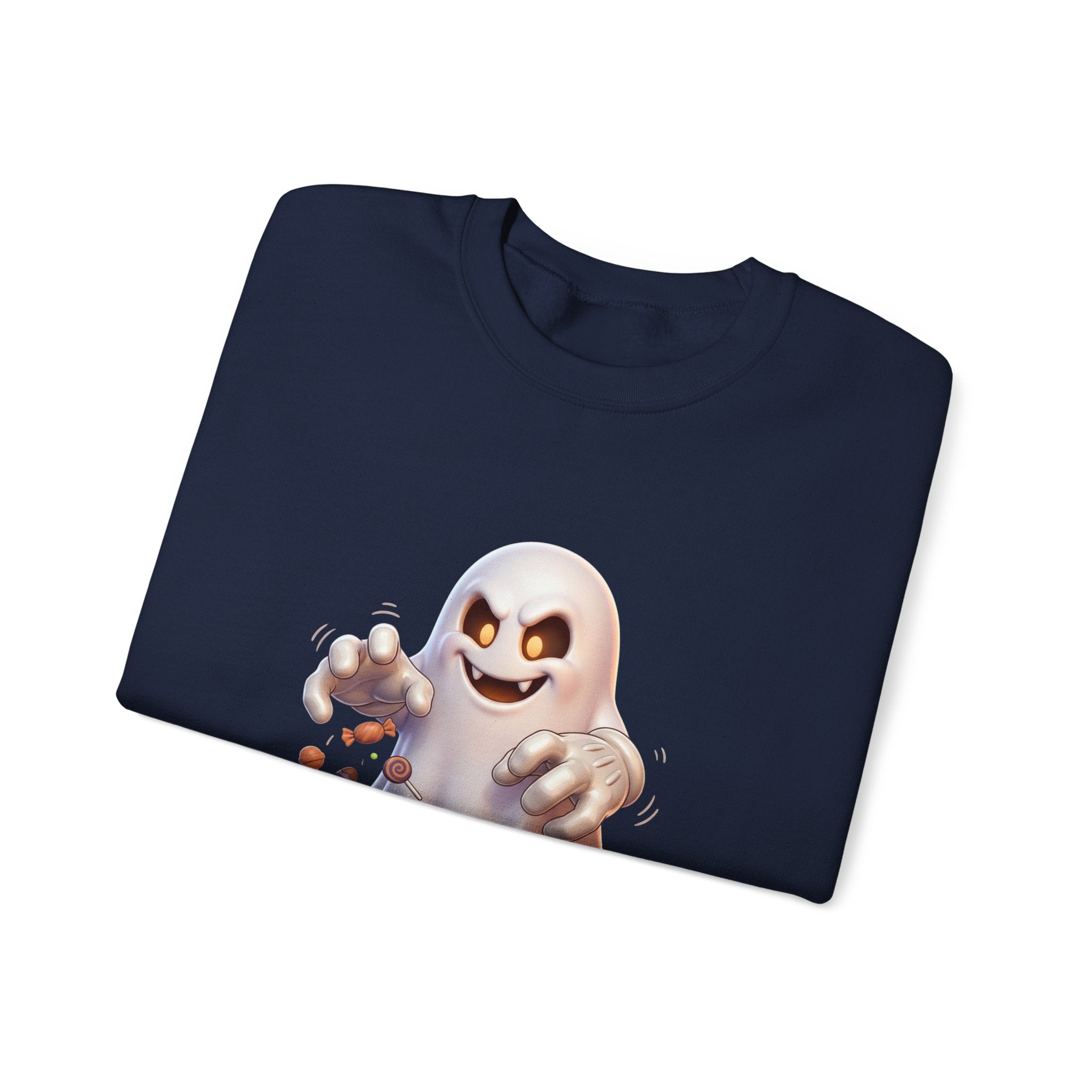 Candy Grabber Ghost Halloween Crewneck Sweatshirt