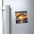 Dolphin Sunset Ocean Magnets