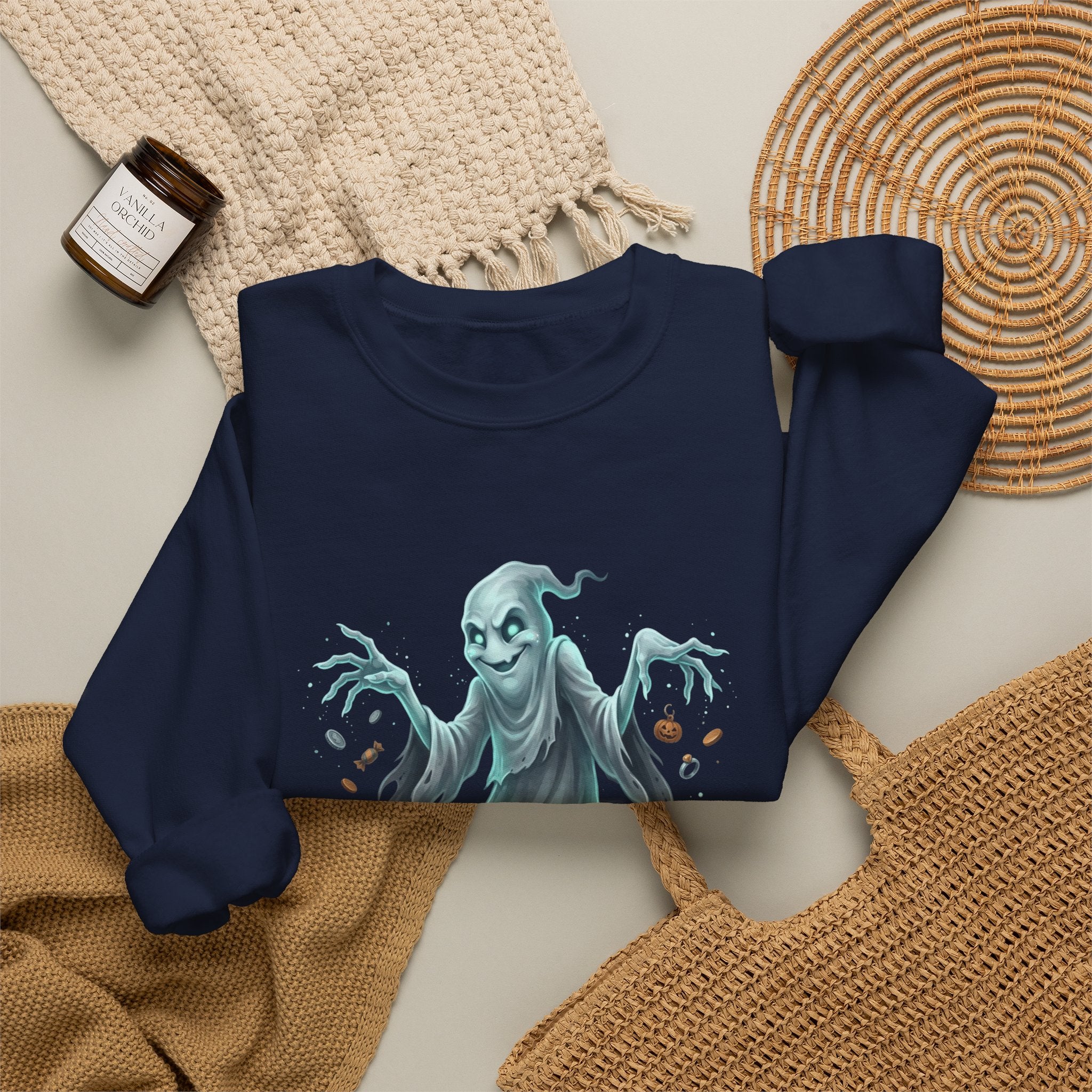 Mischief Ghost Halloween Crewneck Sweatshirt