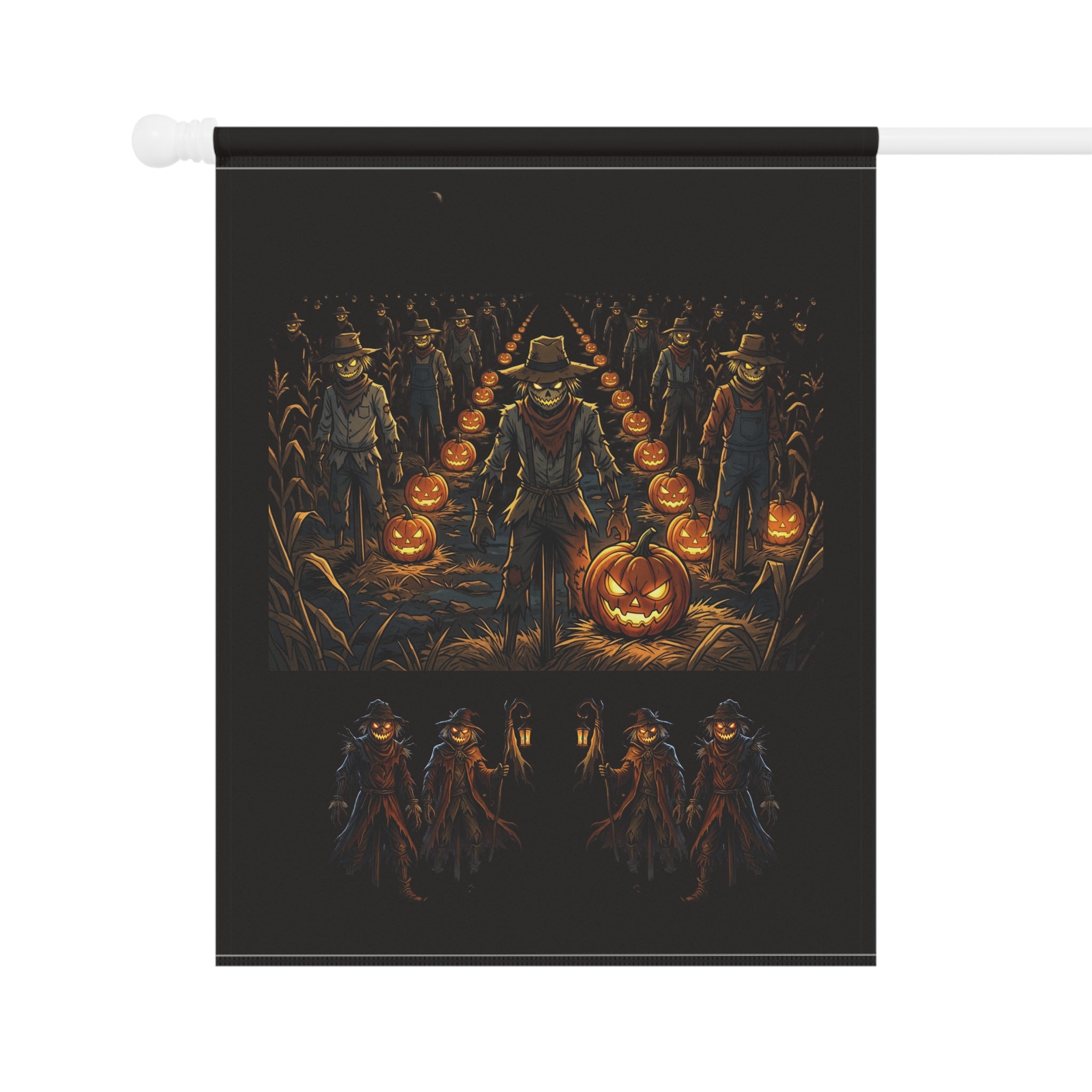 Halloween Scarecrow Garden Flag – Pumpkin Patch Harvest House Banner