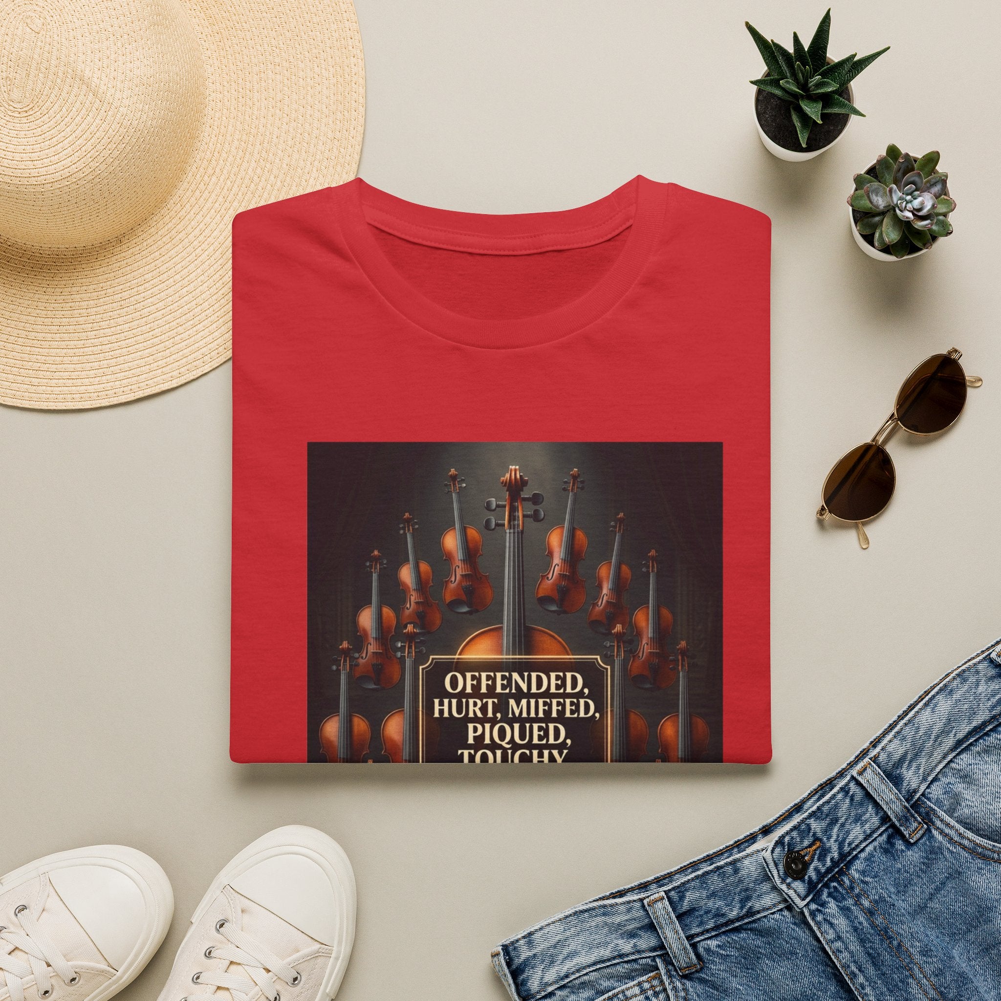 T-Shirt — 'Offended, Hurt, Miffed, Piqued, Touchy, Outraged, Insulted' Vintage Candle Graphic