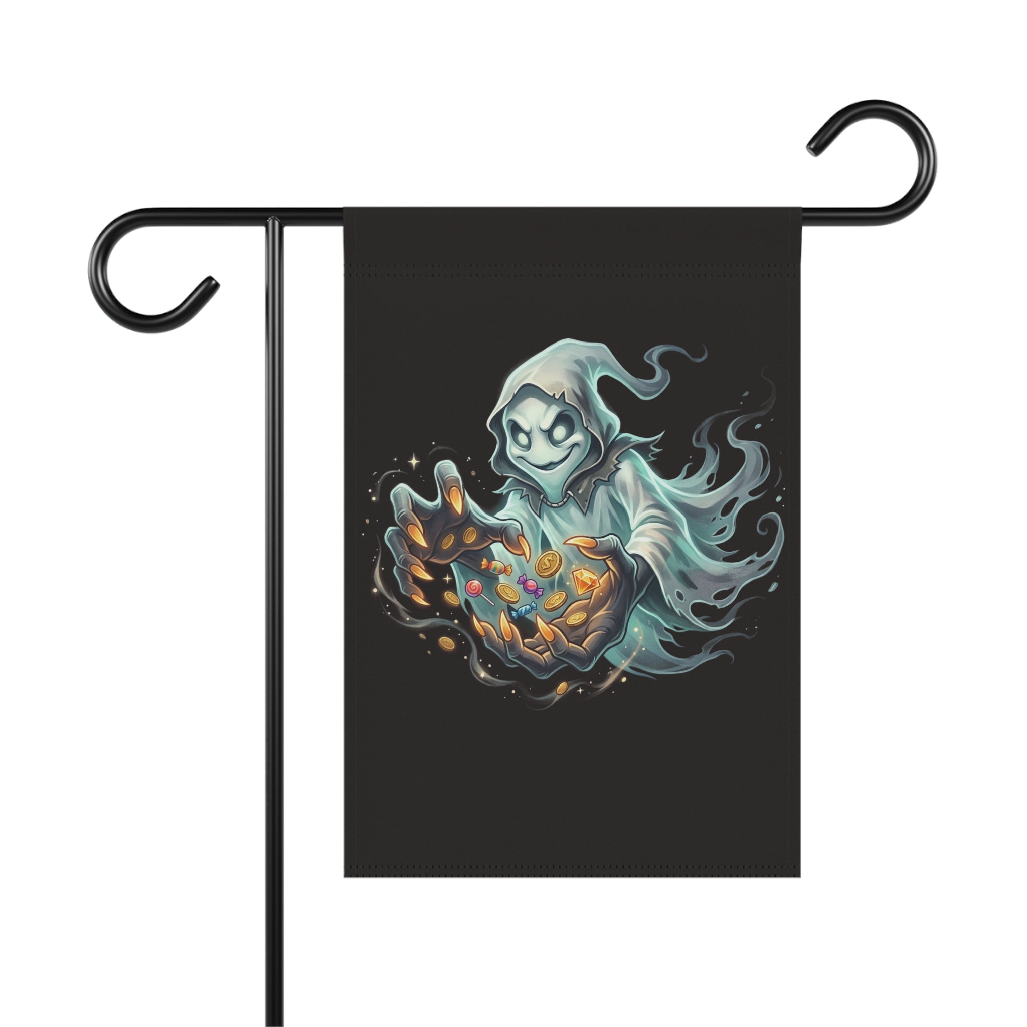 Teal Specter Halloween Garden & House Banner