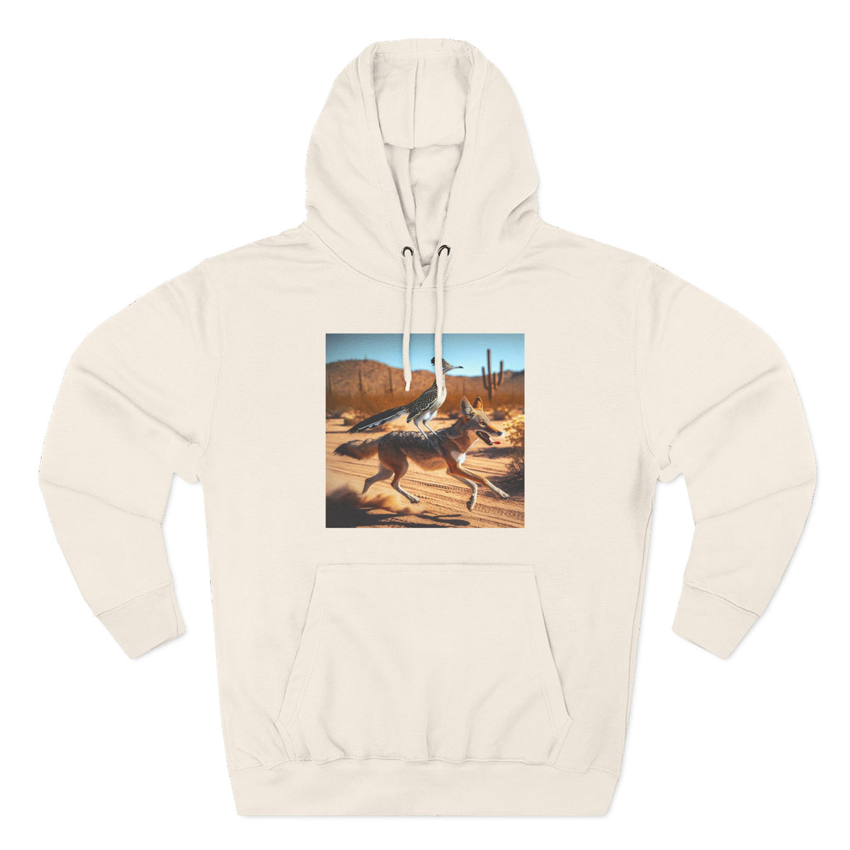 Coyote Desert Landscape Graphic Hoodie