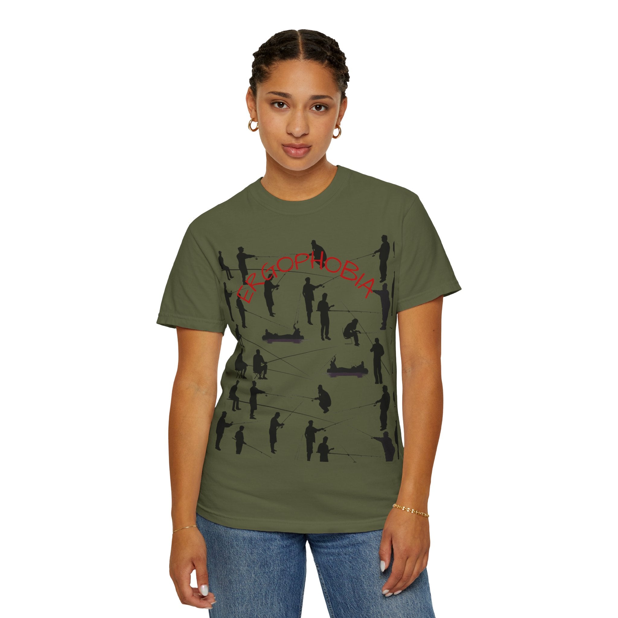 Different Styles of Fishing Garment-Dyed T-Shirt