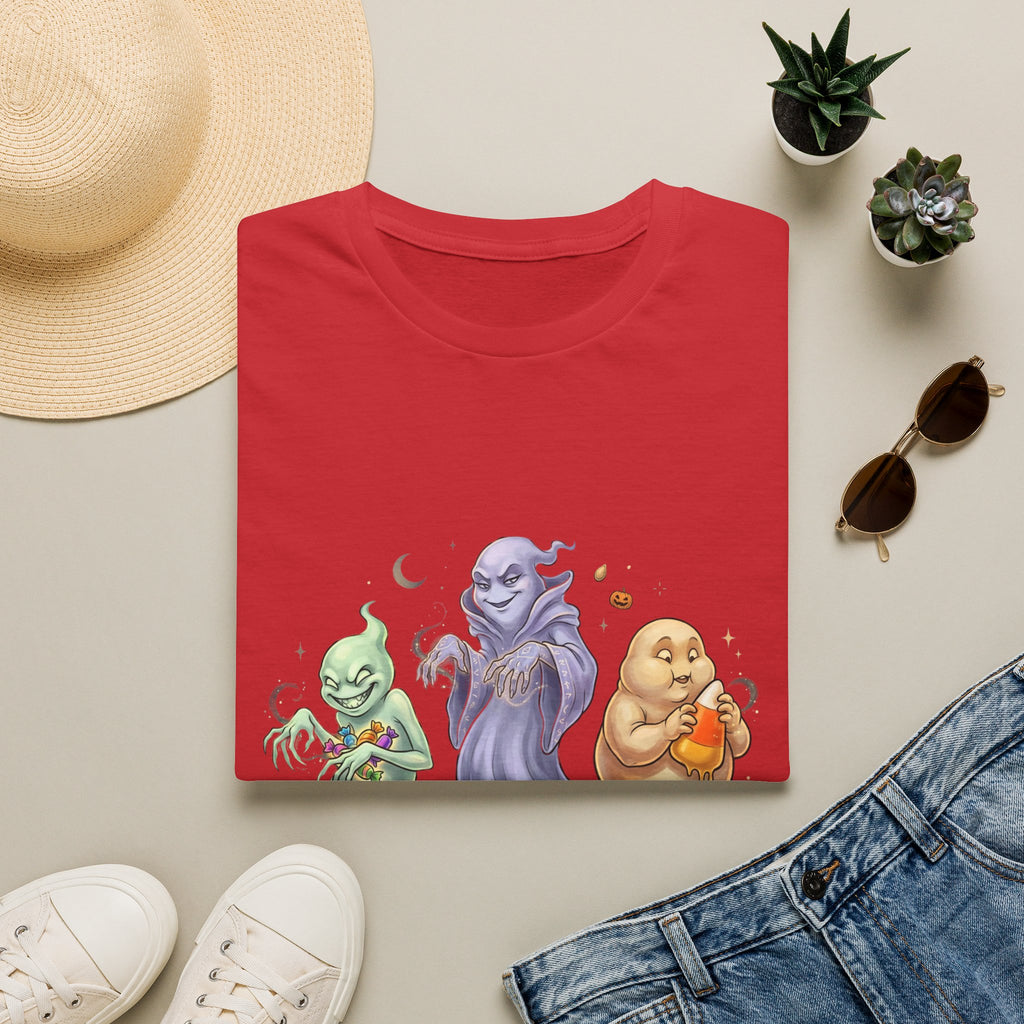 Three Quirky Ghosts Halloween Unisex Softstyle T-Shirt