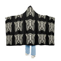 Hooded Skeleton Ribcage Snuggle Blanket – Cozy Halloween Throw