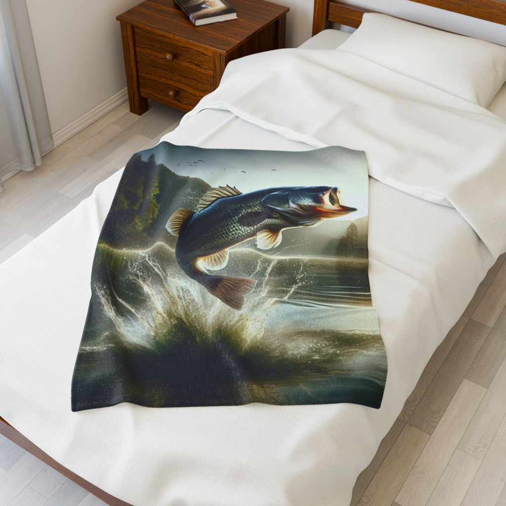 Velveteen Plush Blanket - Fish