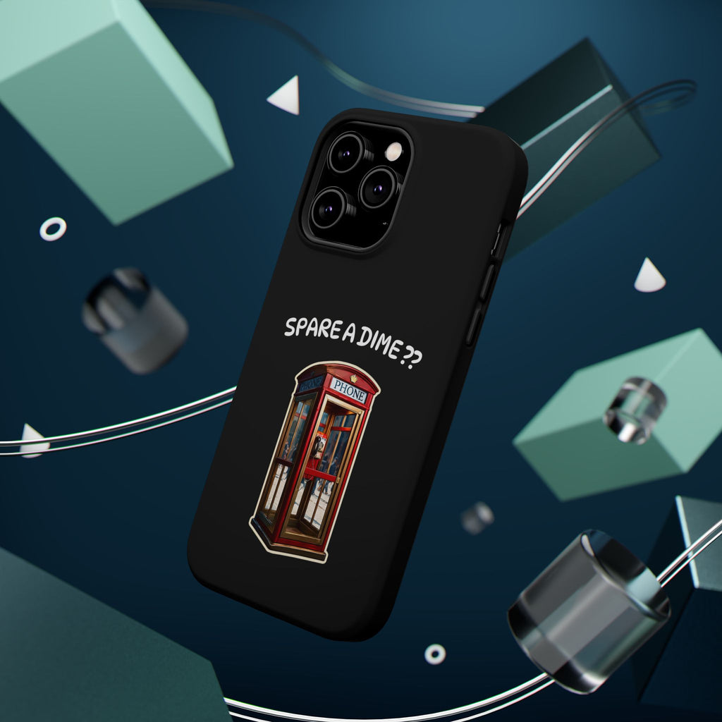 Phone Case — 'Spare a Dime?' Retro Phone Booth Magnetic Impact‑Resistant Case