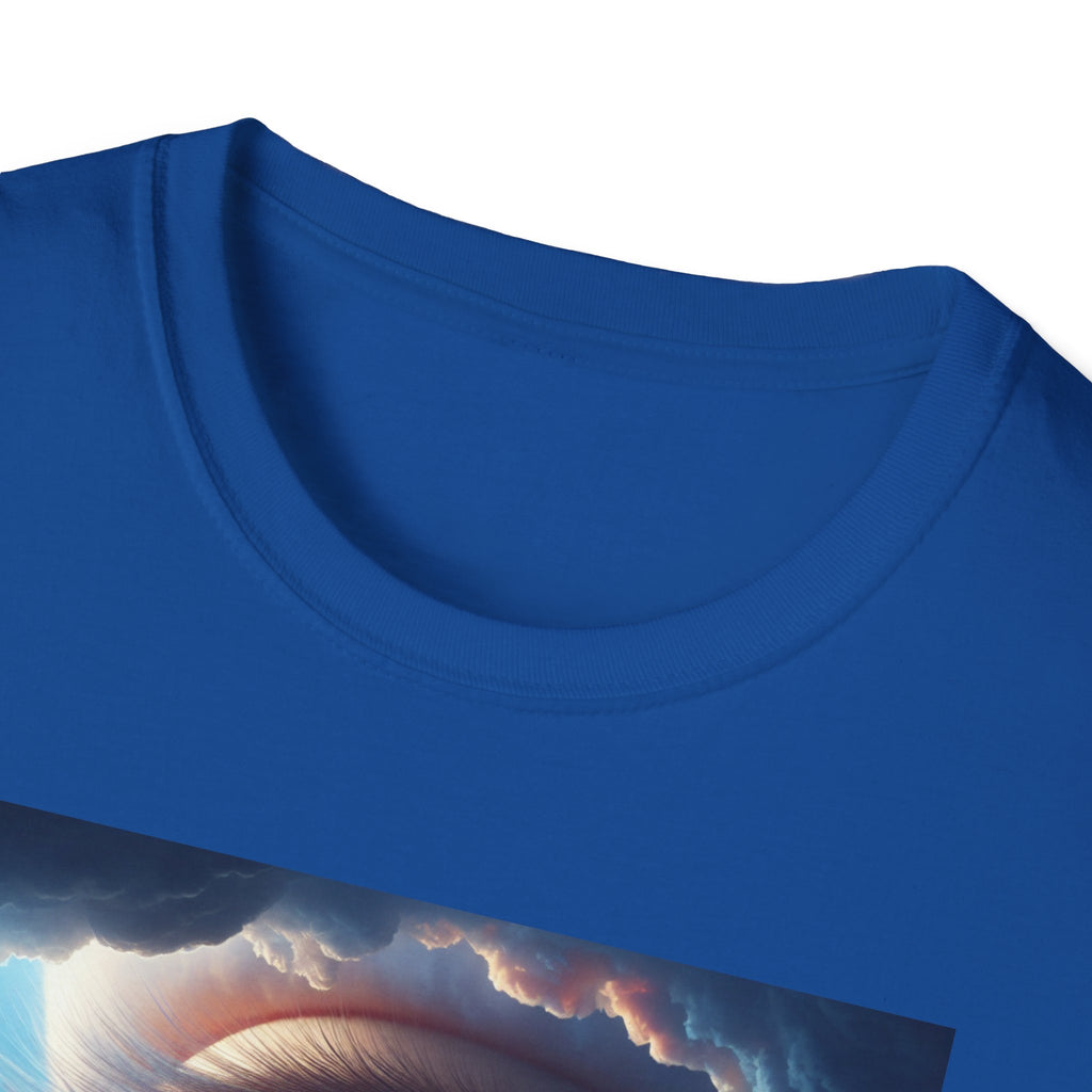 Surreal Sky Eye T-Shirt — Cosmic Blue Eye Artwork Tee