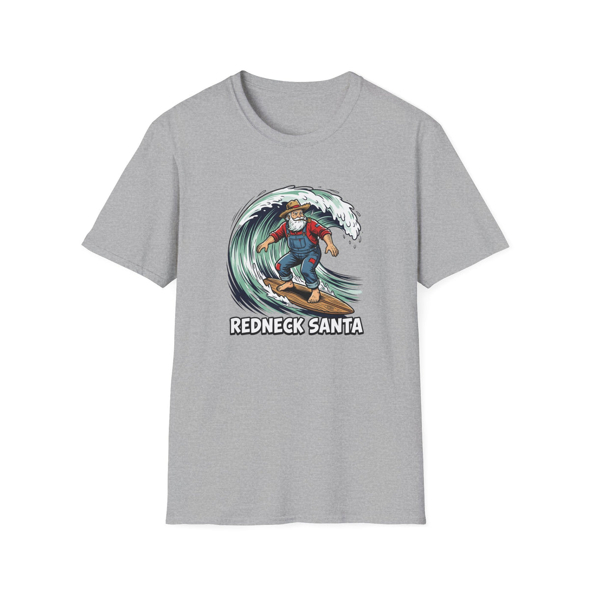 Redneck Santa T-Shirt — Surfing Santa Holiday Graphic Tee