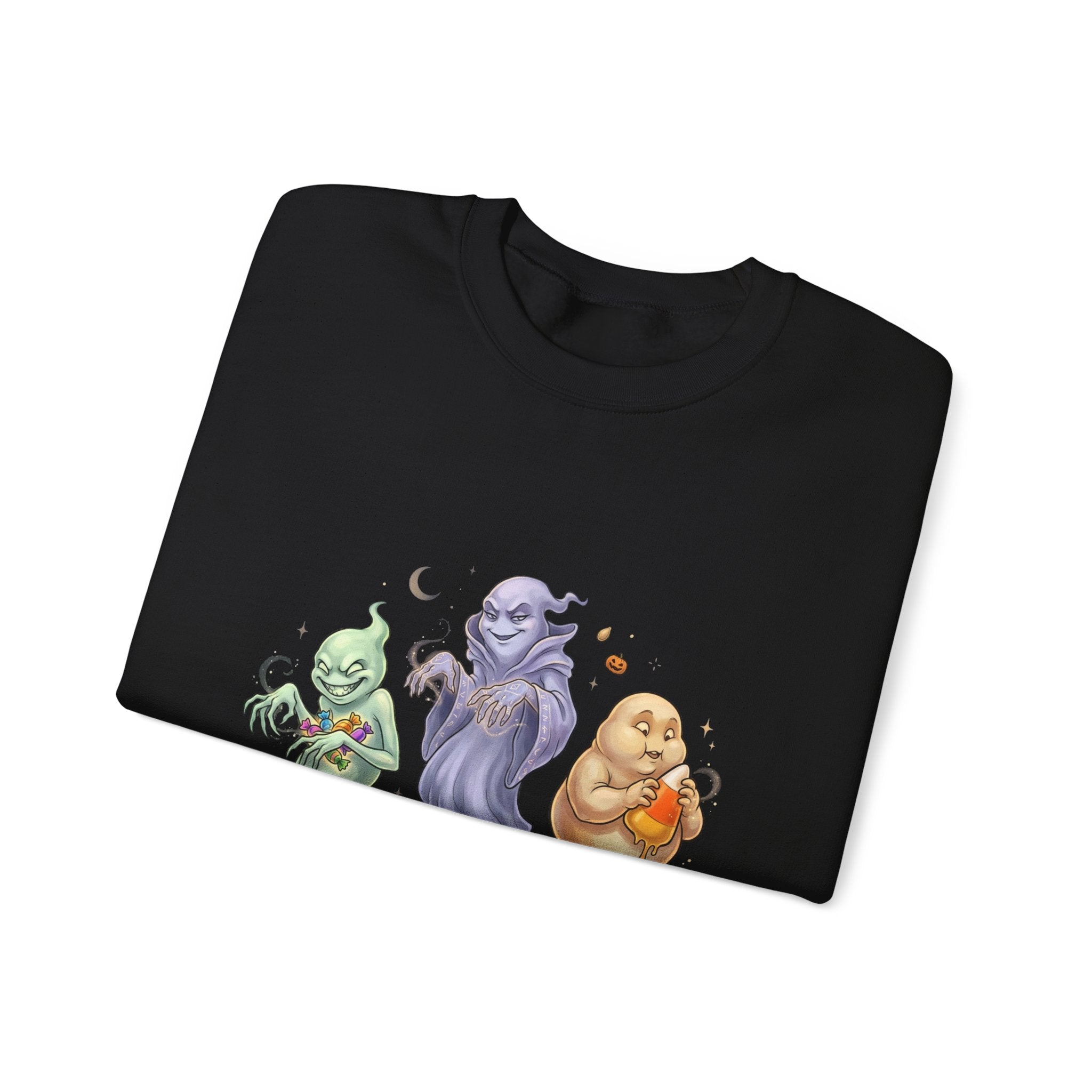 Three Quirky Ghosts Halloween Unisex Heavy Blend Crewneck Sweatshirt