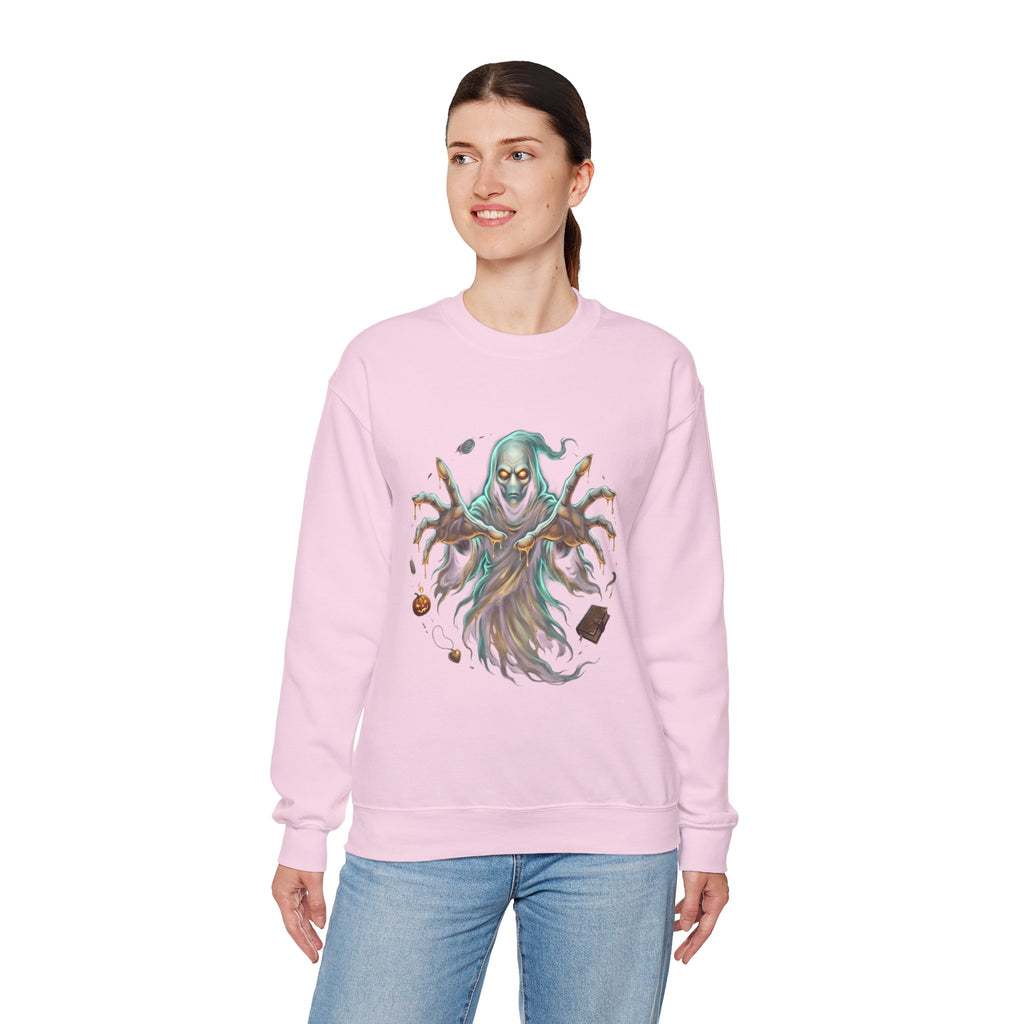 Hooded Wraith Halloween Crewneck Sweatshirt
