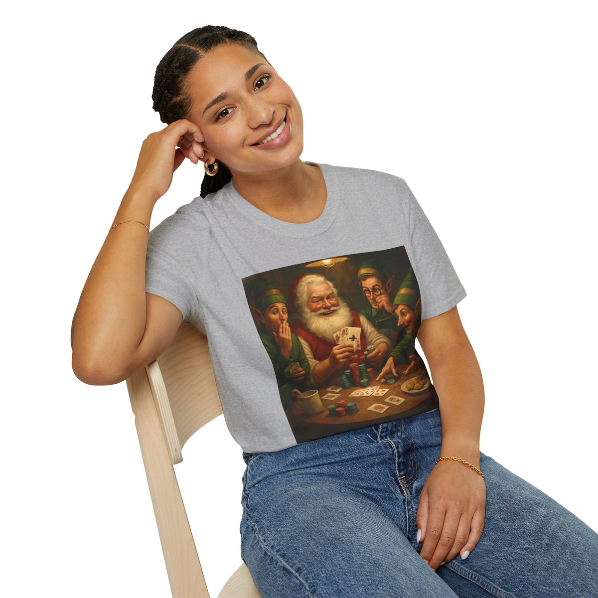 Santa Poker Night Christmas T-Shirt