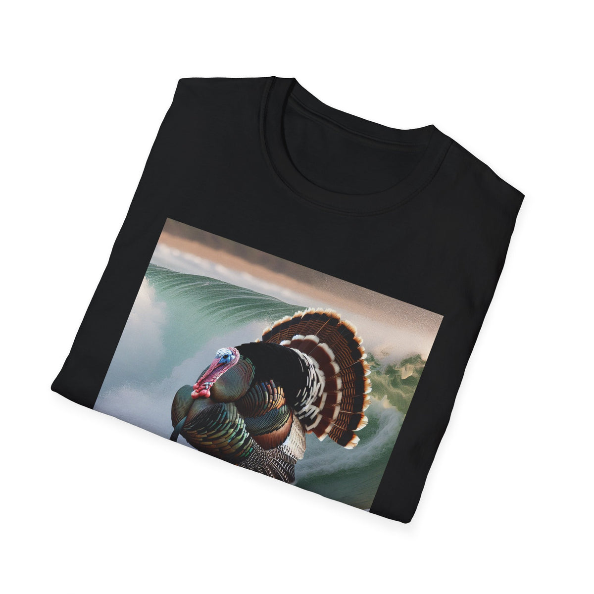 Surfing Turkey T-Shirt — Funny Thanksgiving Surfboard Graphic Tee