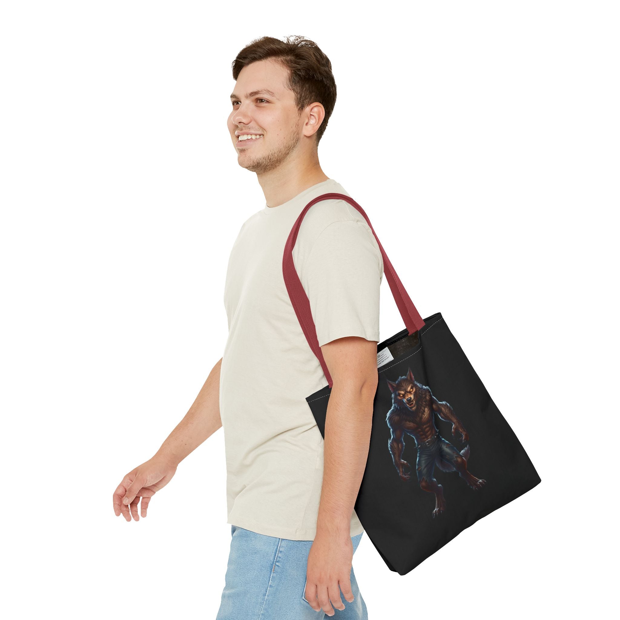 Werewolf Tote Bag — Dark Fantasy Creature Shopper