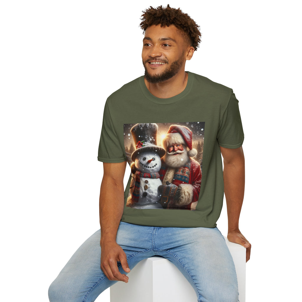 Christmas Santa & Snowman T-Shirt