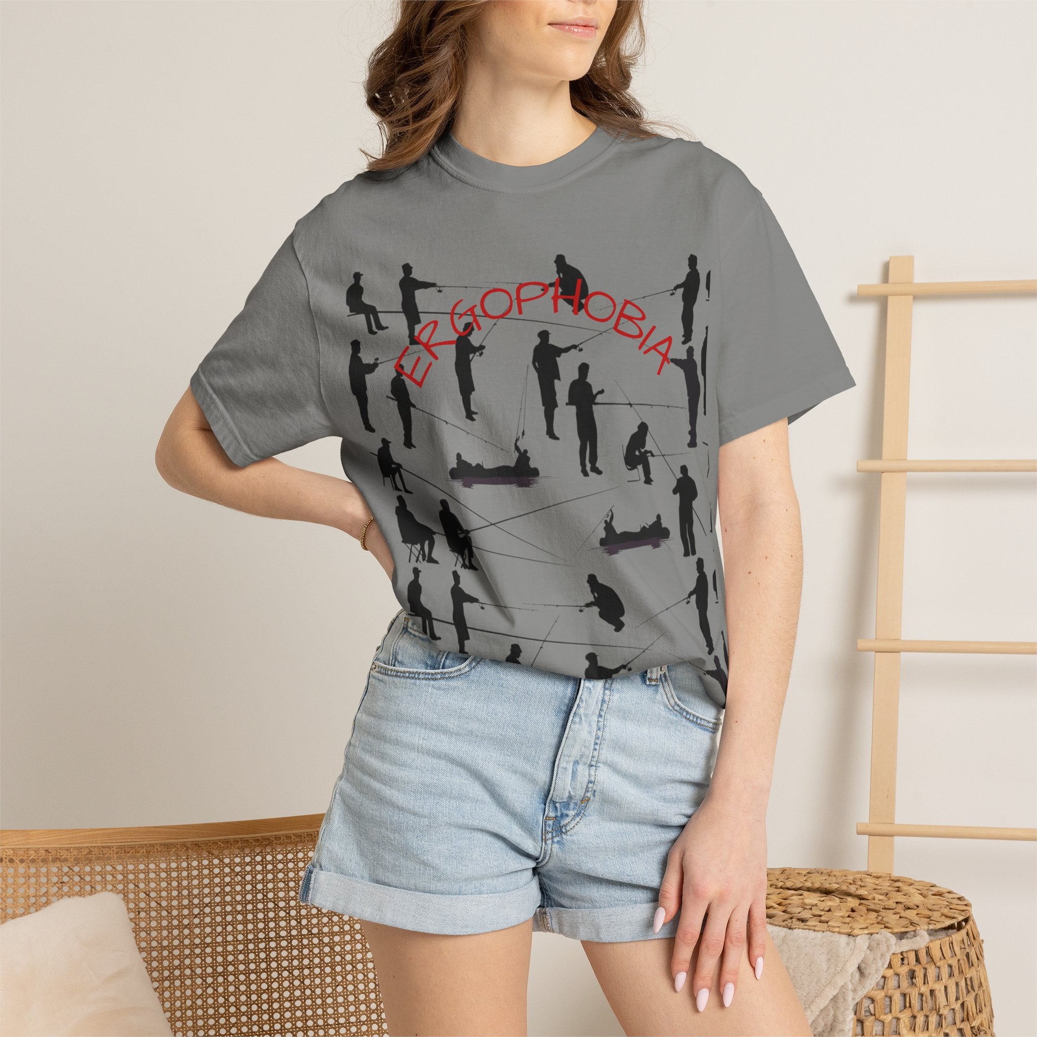 Different Styles of Fishing Garment-Dyed T-Shirt