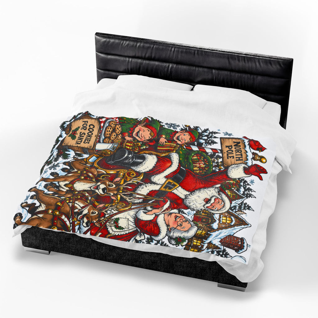 Santa Claus Christmas Velveteen Plush Blanket