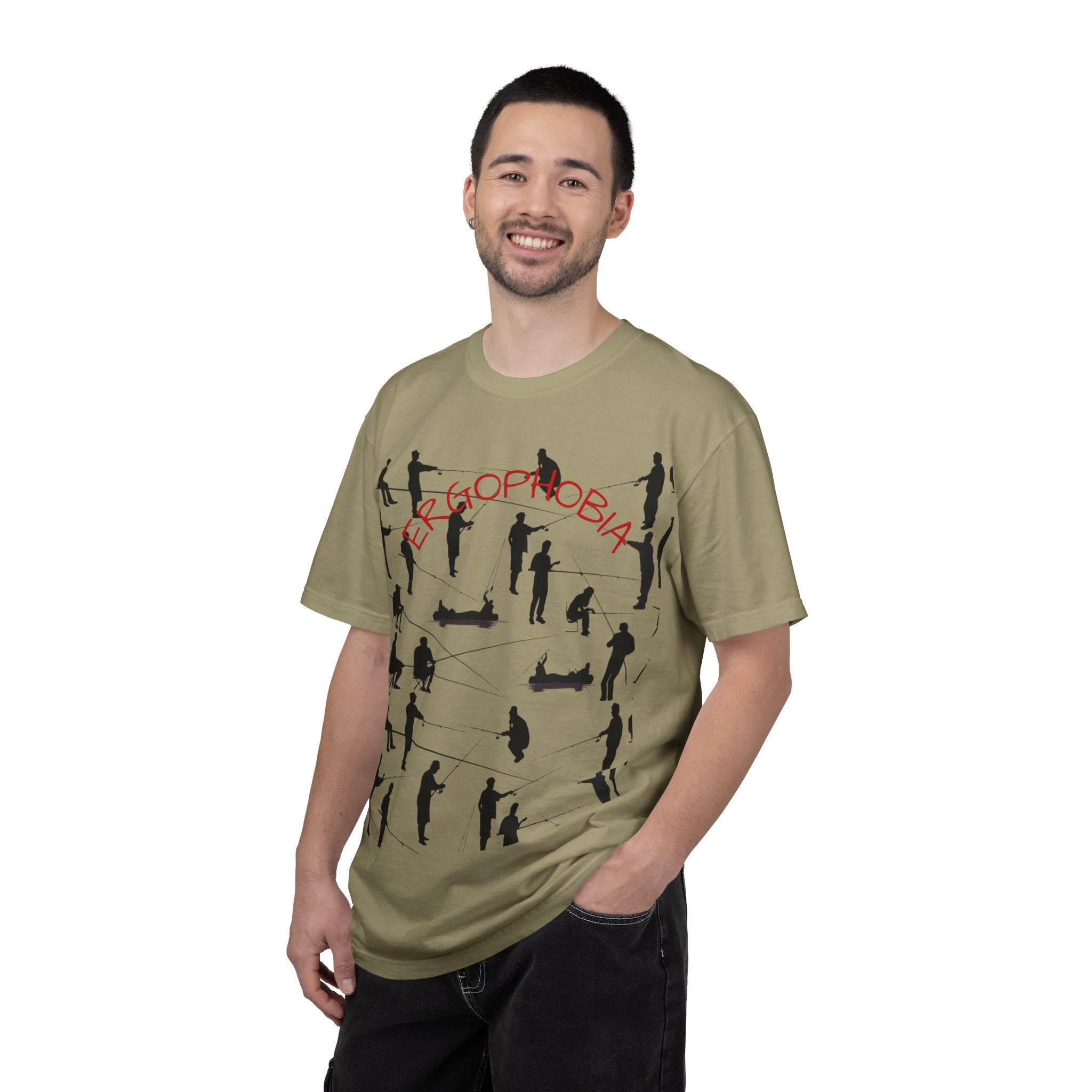 Different Styles of Fishing Garment-Dyed T-Shirt