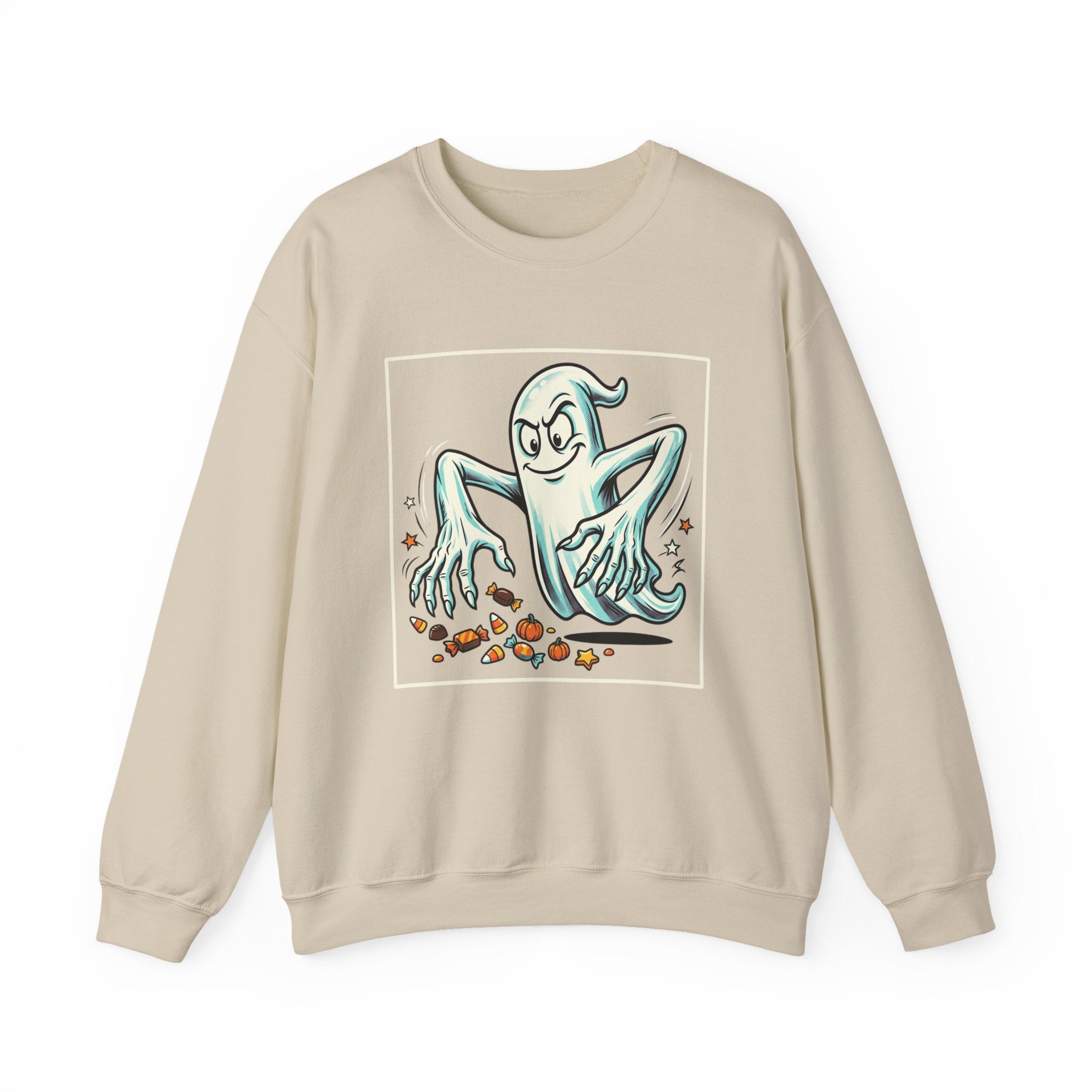 Candy Swipe Ghost Halloween Crewneck Sweatshirt