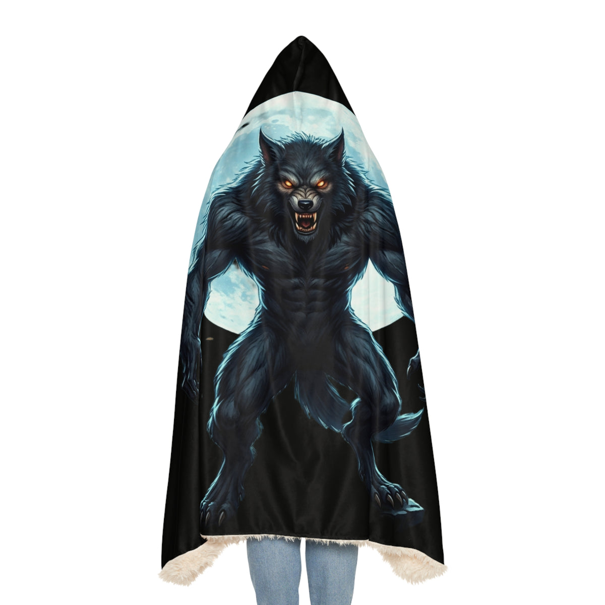 Werewolf Hooded Blanket — Moonlit Howl Snuggle Blanket