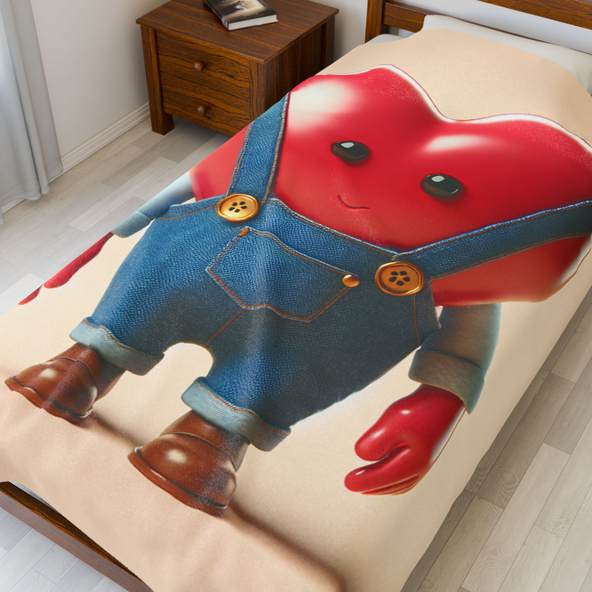 Velveteen Plush Blanket - Heart