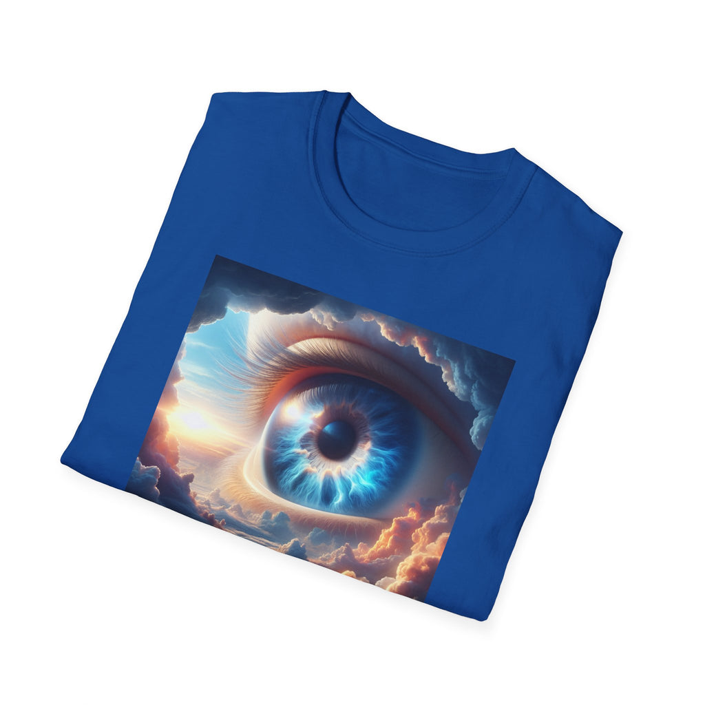Surreal Sky Eye T-Shirt — Cosmic Blue Eye Artwork Tee