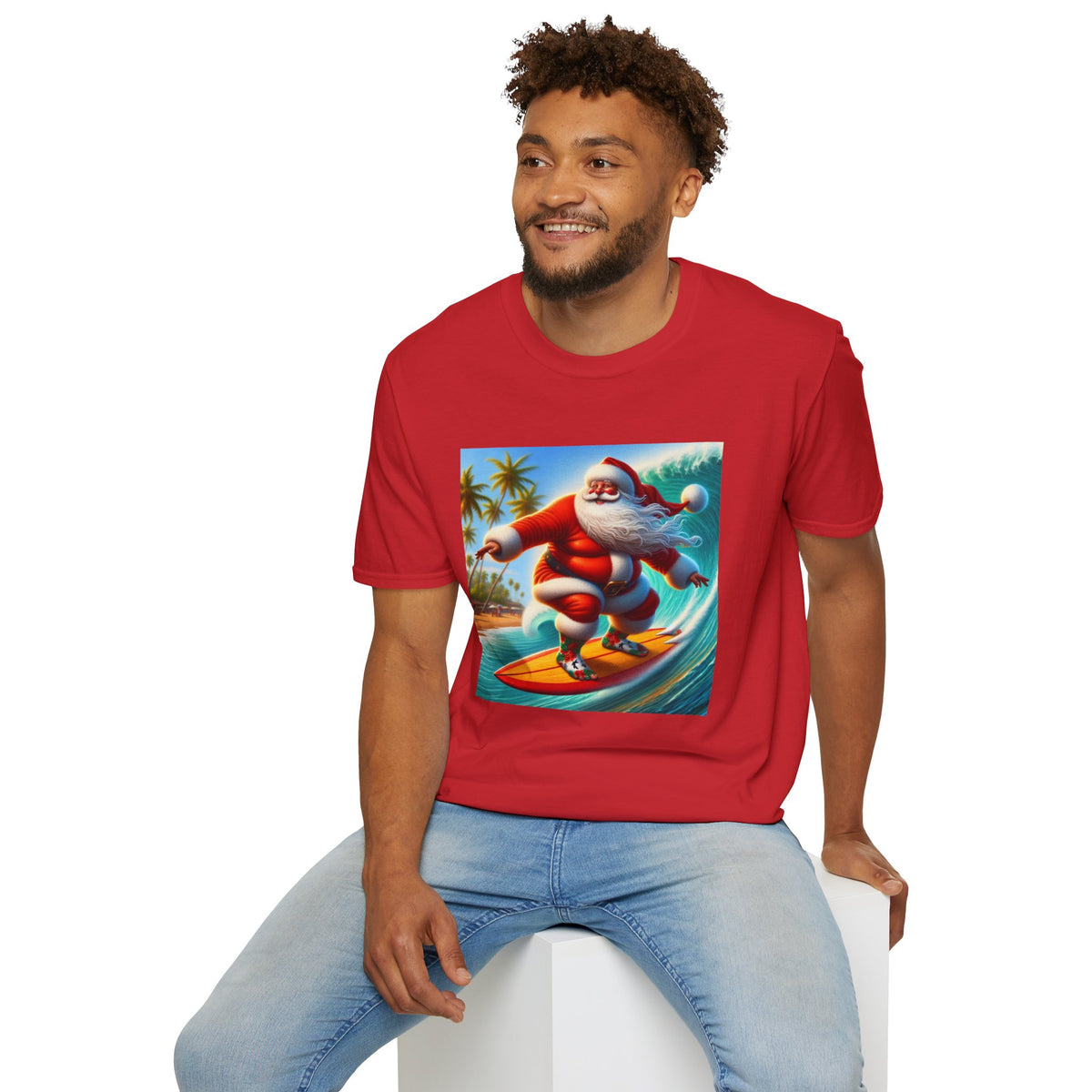 Surfing Santa Christmas T-Shirt