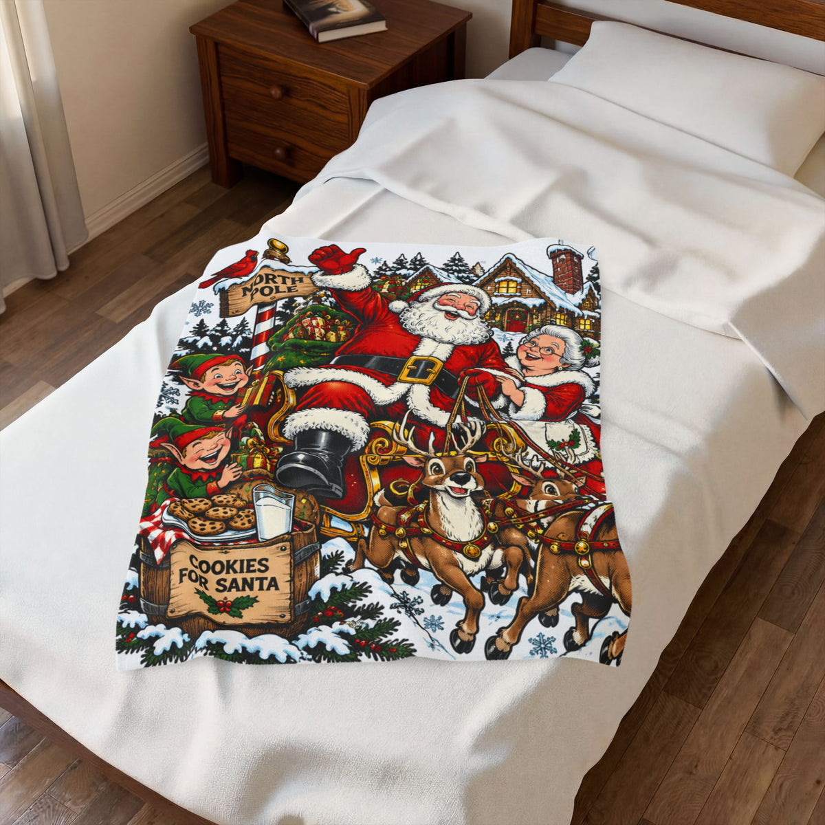 Santa Claus Christmas Velveteen Plush Blanket