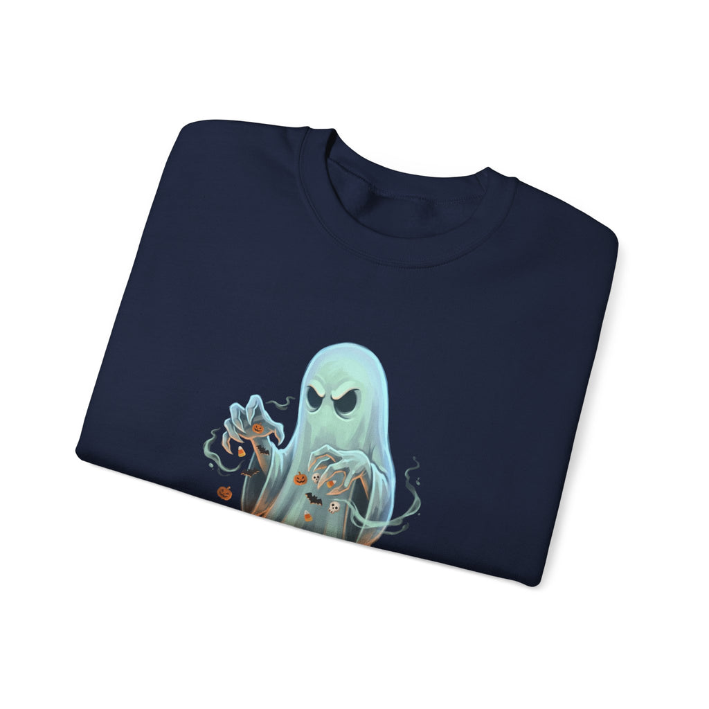 Grumpy Ghost Halloween Crewneck Sweatshirt