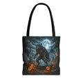 Halloween Werewolf Tote Bag – Spooky Graveyard Pumpkin Night Market Tote