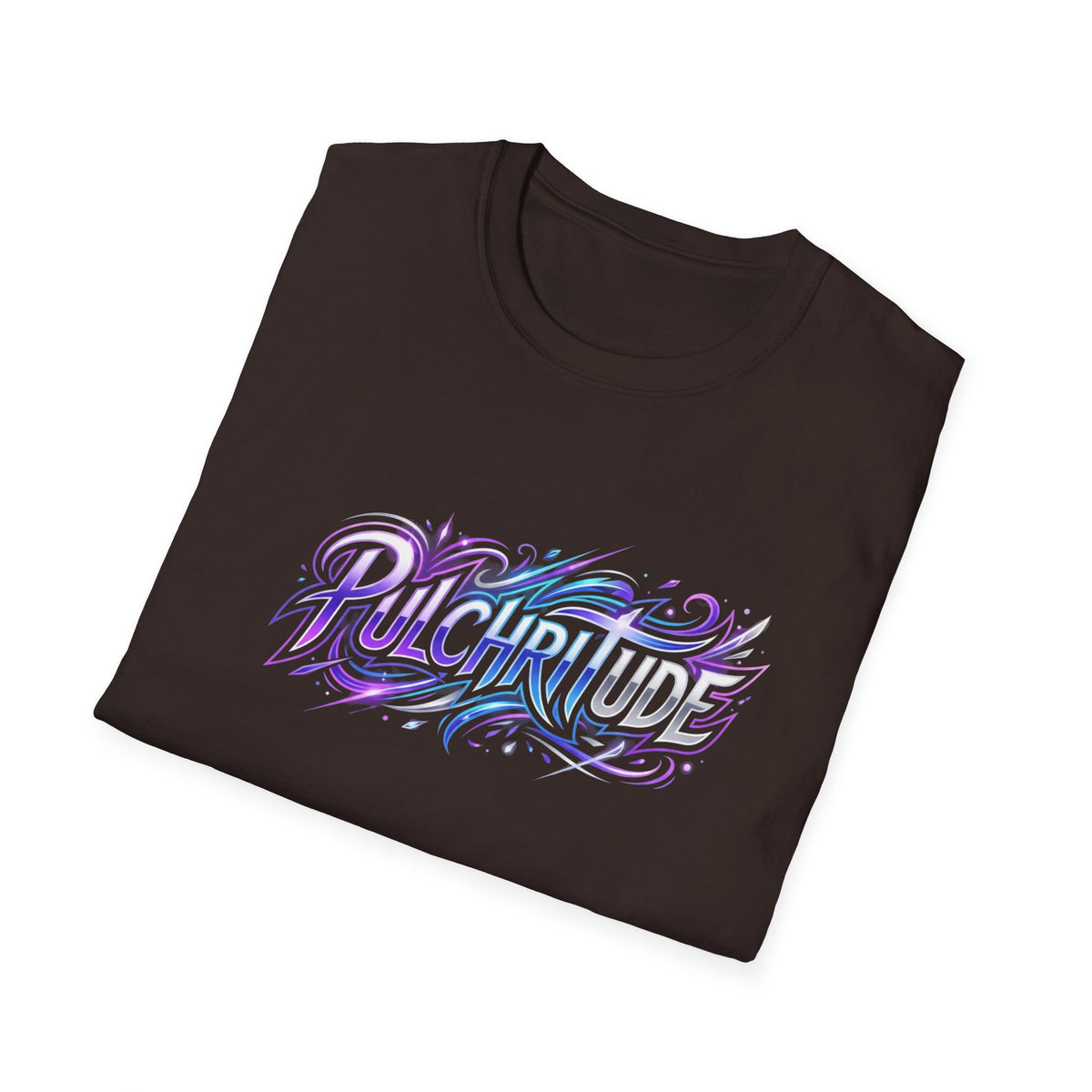 Pulchritude Script T-Shirt — Pastel Calligraphy Graphic Tee