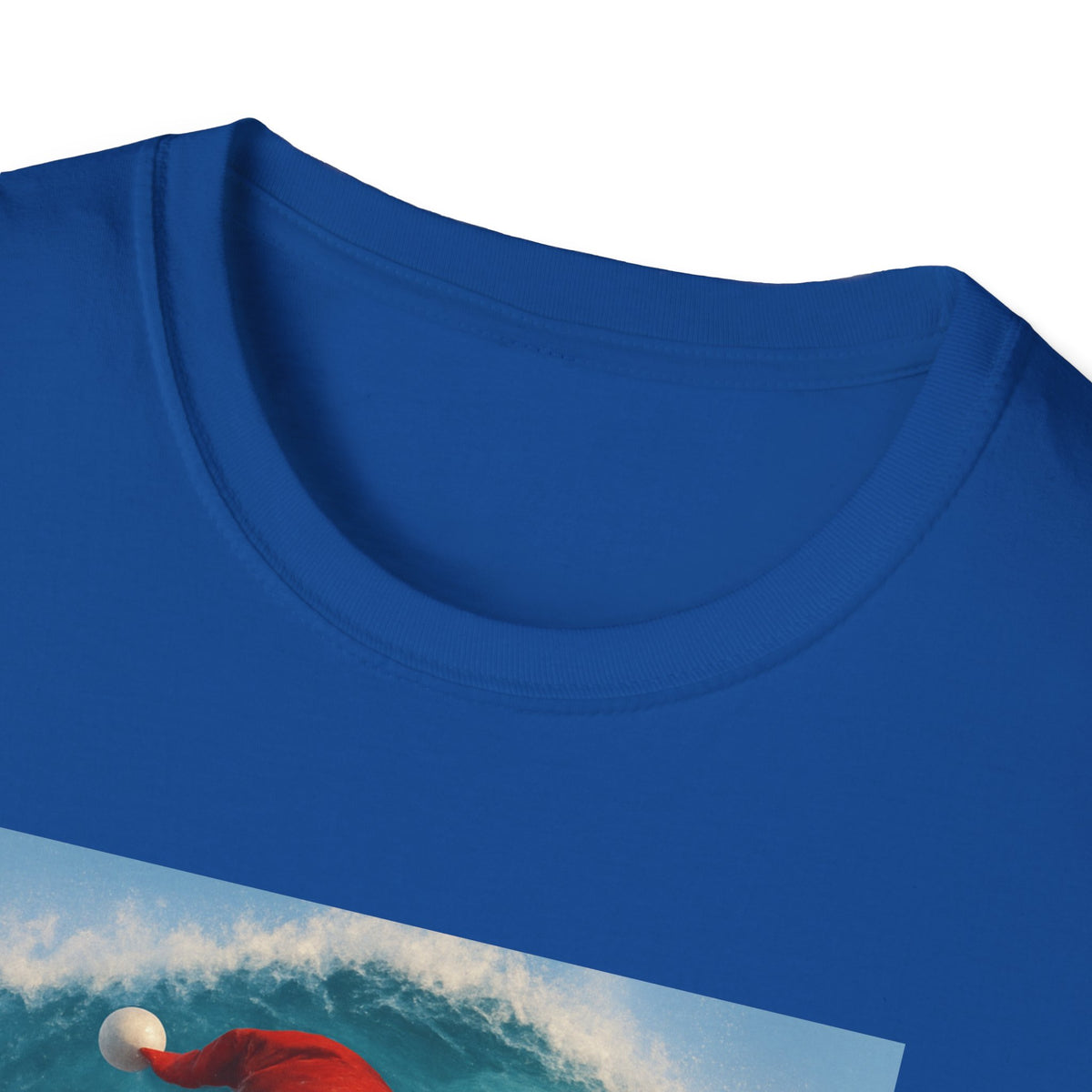 Santa Surfing T-Shirt — Retro Santa and Reindeer Surf Holiday Tee