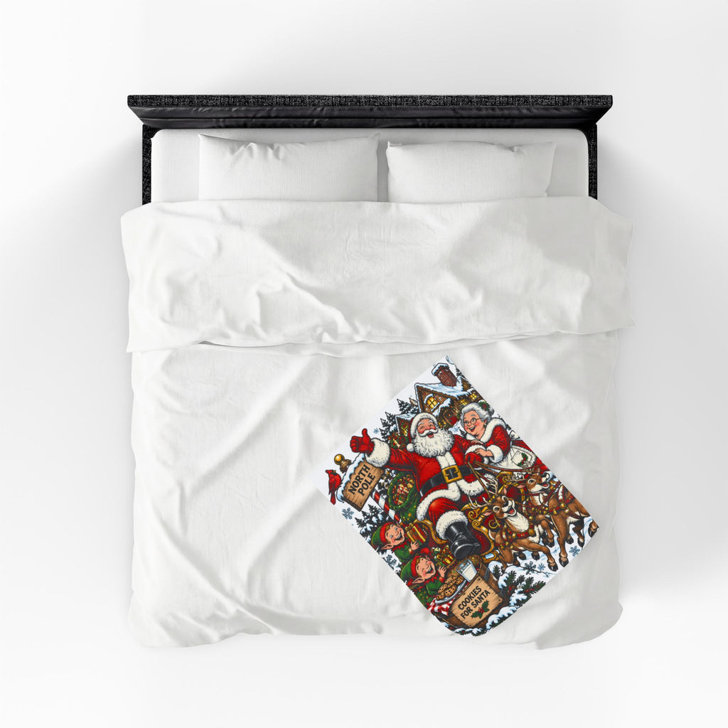 Santa Claus Christmas Velveteen Plush Blanket