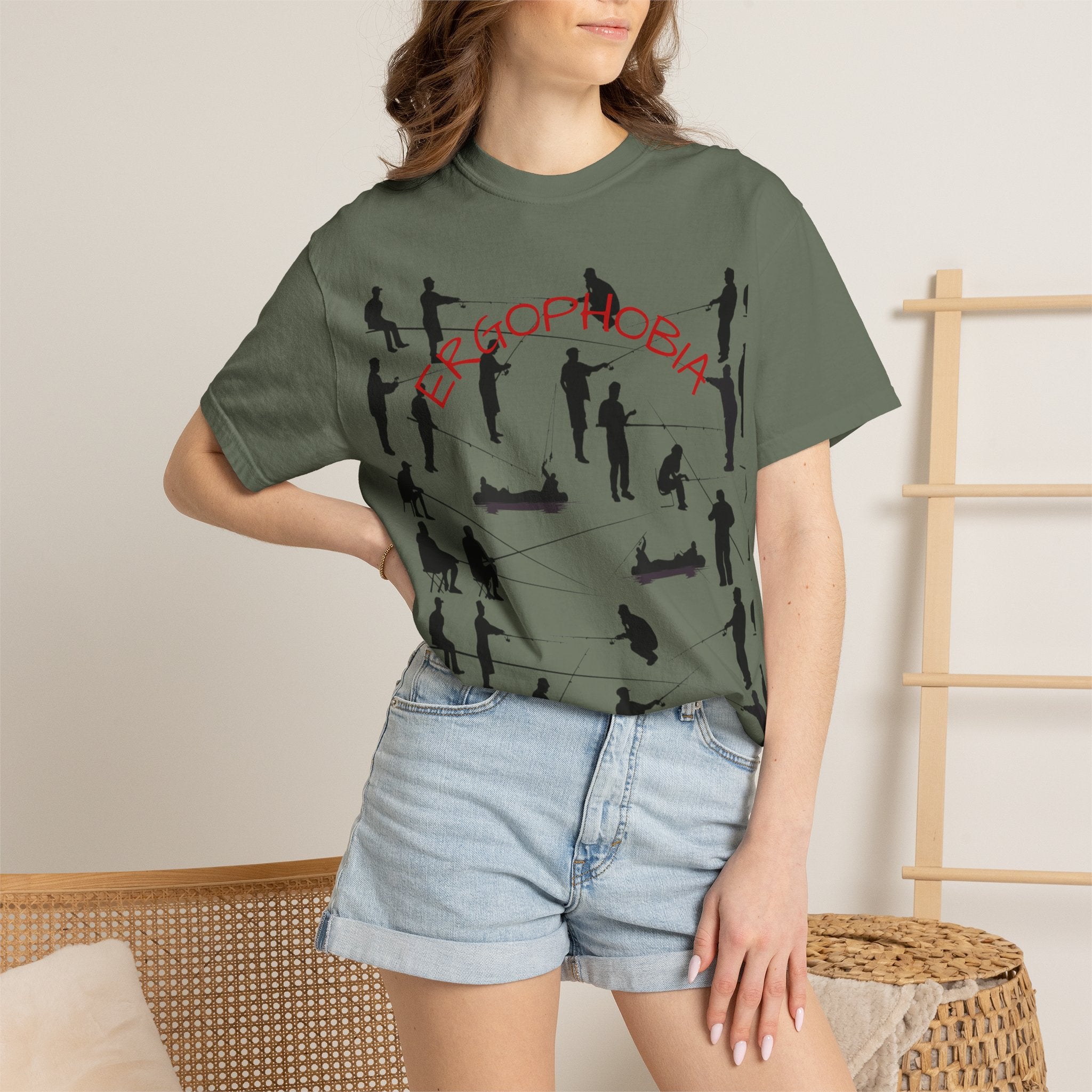 Different Styles of Fishing Garment-Dyed T-Shirt