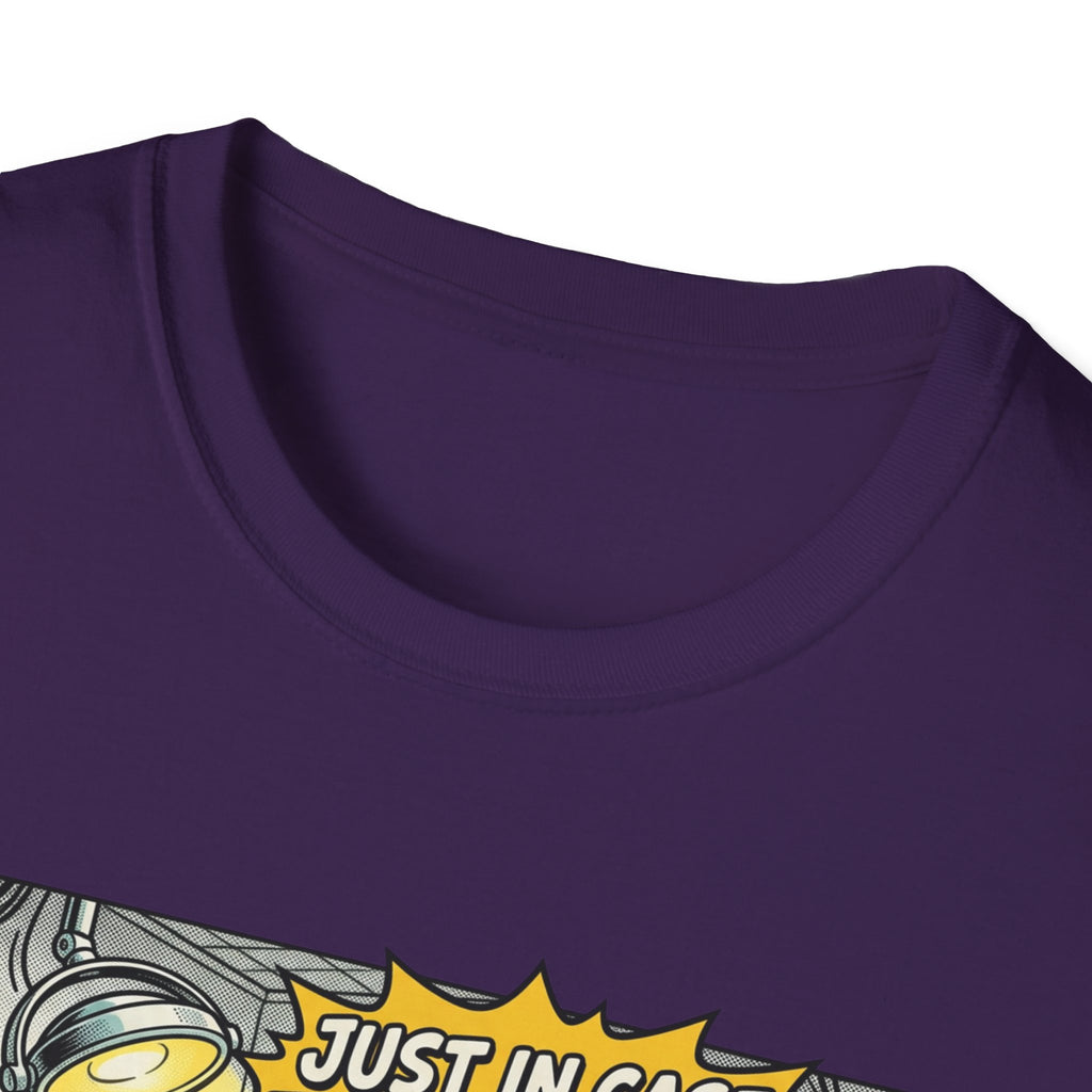 Dental Chair Cartoon T‑Shirt — “Just in Case the Novocaine Doesn’t Work” Funny Dentist Tee