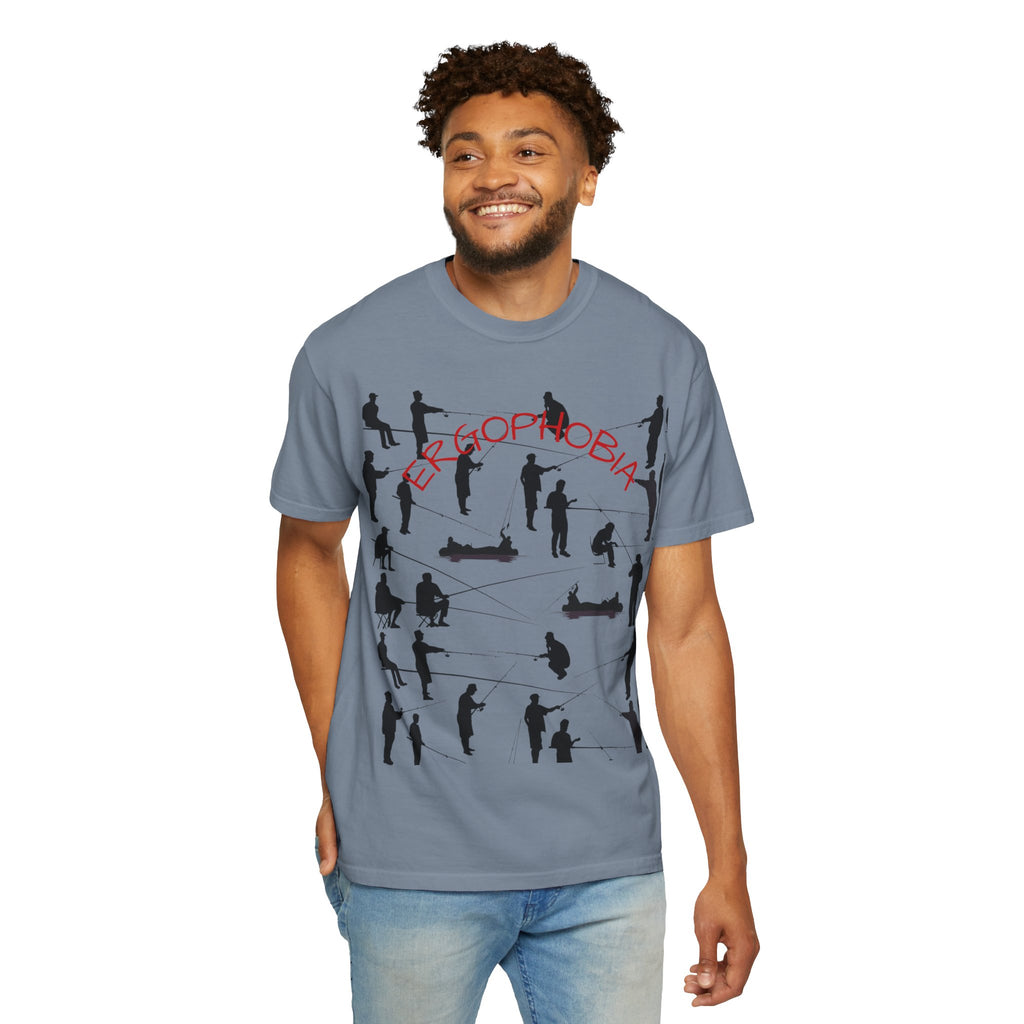 Different Styles of Fishing Garment-Dyed T-Shirt