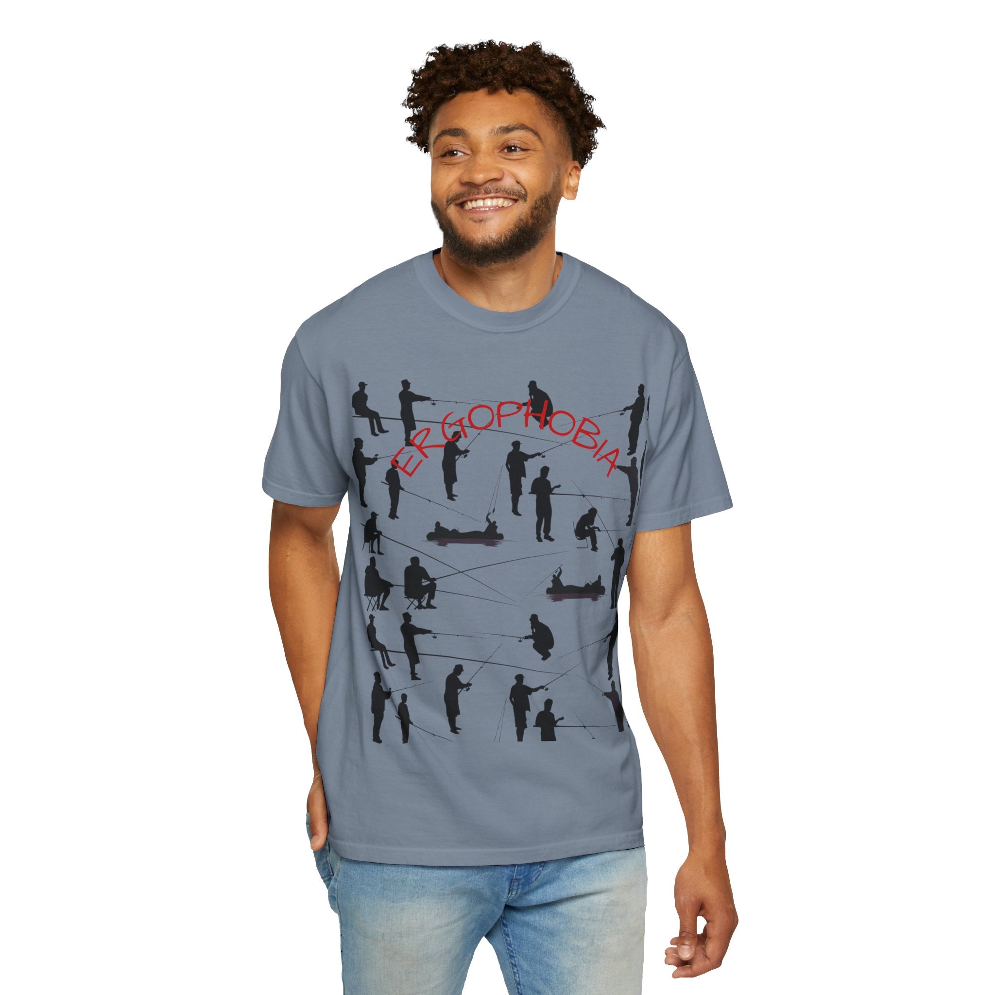 Different Styles of Fishing Garment-Dyed T-Shirt
