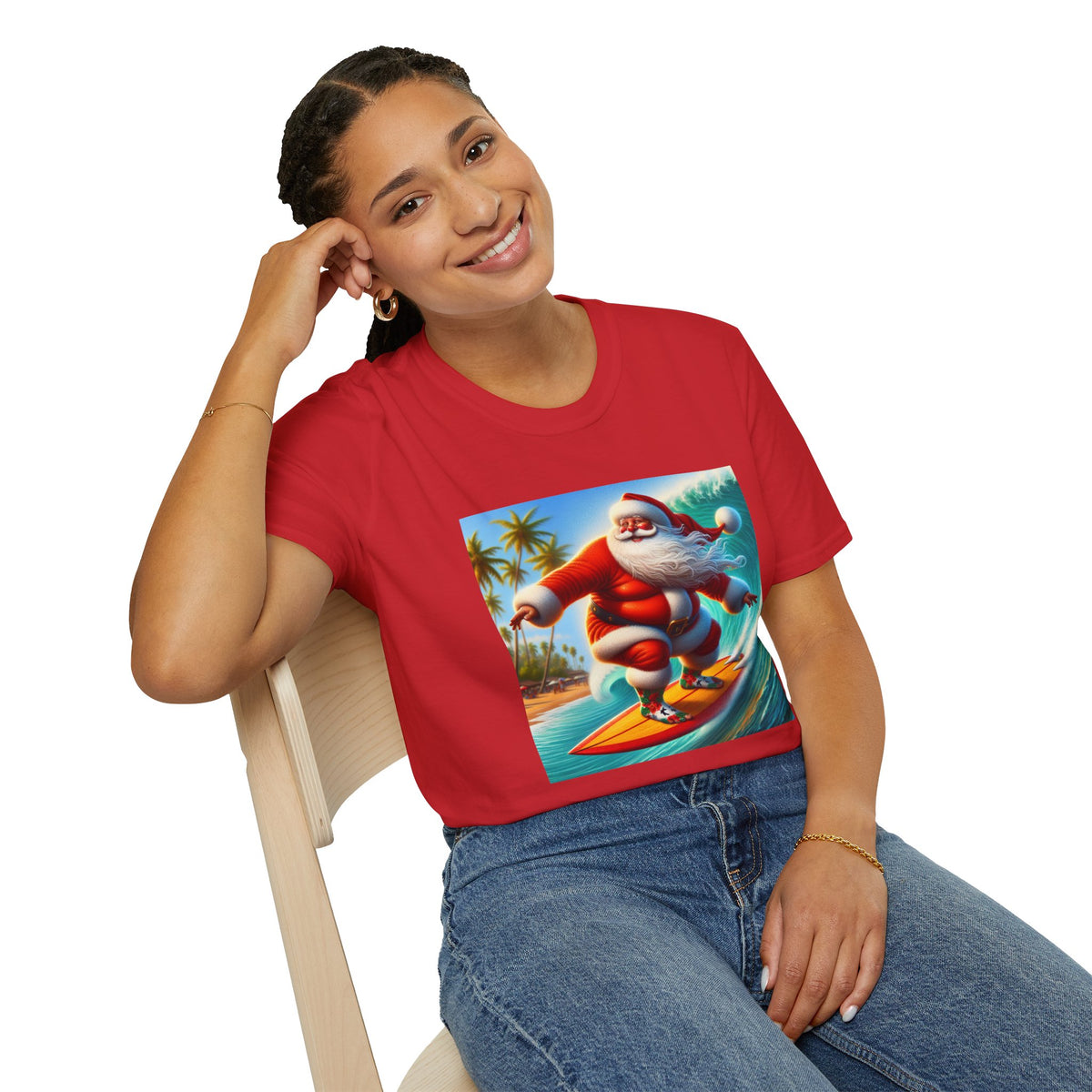 Surfing Santa Christmas T-Shirt