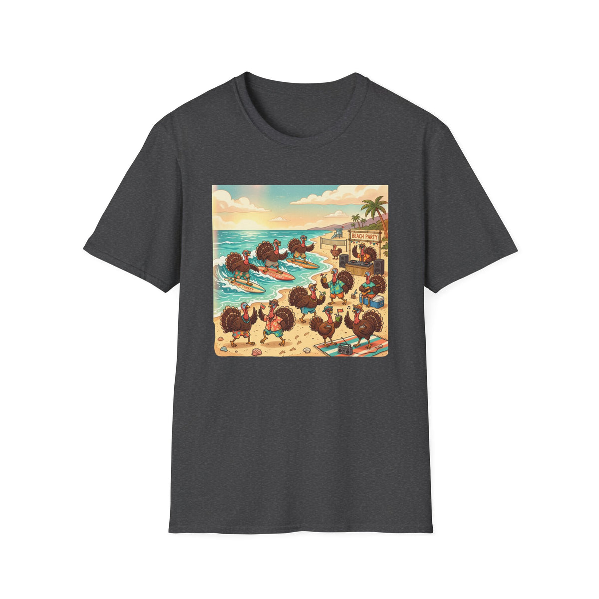 Tropical Turkey Beach Party T-Shirt