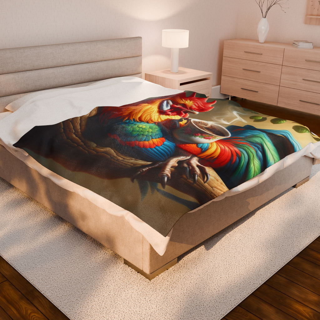 Velveteen Plush Blanket - Rooster