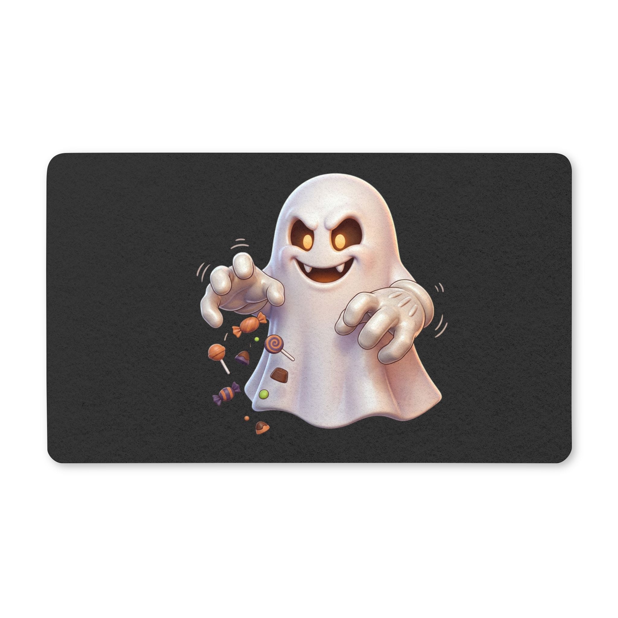 TRICK OR TREATING GHOST Polyester Doormat
