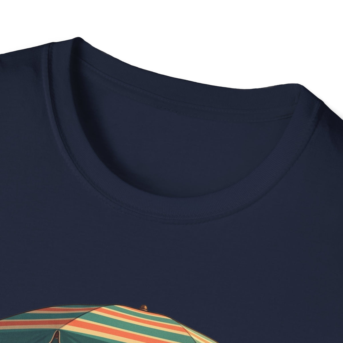 Beach Dog T‑Shirt — Relaxing Dachshund Under Umbrella Graphic Tee